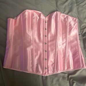 Pink Satin Corset Shapewear